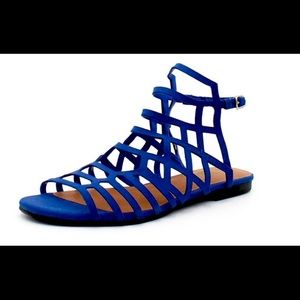 Brash Royal Blue flat Sandals Sz 11 women’s